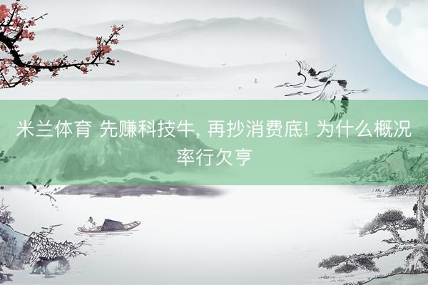 米兰体育 先赚科技牛， 再抄消费底! 为什么概况率行欠亨